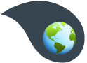 Worldwide Homepage Charcoal Domain Leaf Logo